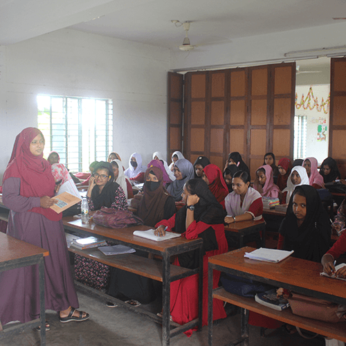 Teaching in classroom