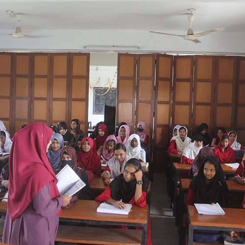 Teaching in classroom